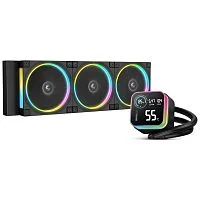 Система водяного охлаждения Deepcool LQ360 Ultra ARGB Soc-AM5/AM4/1200/1700/1851 черный 4-pin 32dB Al LCD 350W 1900gr Ret (R-LQ360-BKASMC-G-1)