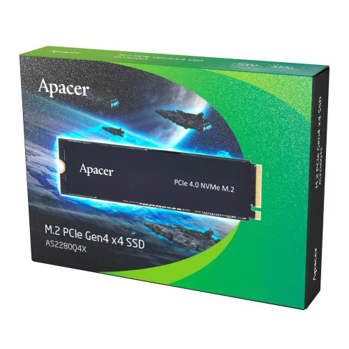 Apacer SSD AS2280Q4X 512Gb M.2 2280 PCIe Gen4x4, R4000/ W2500 Mb/ s, 3D NAND, MTBF 1.5M, NVMe 1.4, 300TBW, Retail, 3 years (AP512GAS2280Q4X-1) фото 3