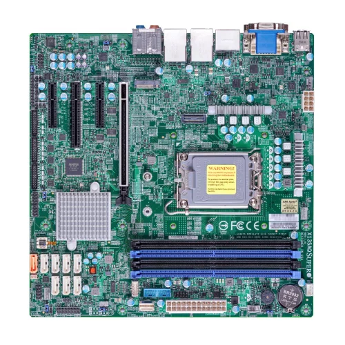 Материнская плата/ MB Supermicro X13SAQ (Micro-ATX, 1x LGA-1700, Q670E, 4x Up to 128GB non-ECC DDR5 UDIMM, 8x SATA ports, 1x PCIe 5.0 x16 slot, 1x PCIe 4.0 x4 (in x8) slot, 1x PCIe 3.0 x4 slot, 1x PCI (MBD-X13SAQ-B BUNDLE)