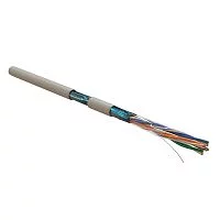 Кабель Hyperline FUTP4R-C5E-S24-IN-PVC-GY-305 (305м) Кабель витая пара, экранированный F/UTP, общий экран фольга, категория 5e, 4 пары 24 AWG, 4х2х0,51 мм, однопроволочные жилы, PVC, нг(А)-LS, внутренний -20°C – +75°C, серый, системная гарантия 25 лет