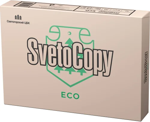 Бумага SVETOCOPY ECO A4 марка C/ 80г/ м2/ 500л./ слоновая кость CIE60% общего назначения(офисная) (1721832) (1721832#MLN)