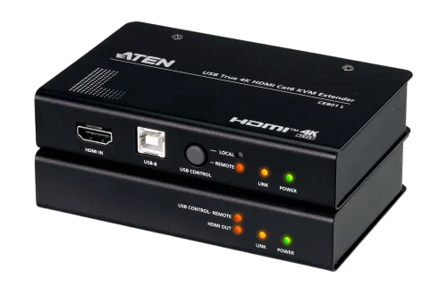 КВМ улинитель USB True 4K HDMI Cat 6 (4K @ 70 m / FHD @ 100 m)/ USB True 4K HDMI Cat 6 KVM Extender (4K @ 70 m / FHD @ 100 m) (CE801)
