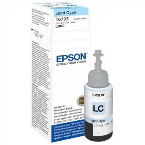 Картридж струйный Epson C13T67354A, светло-голубой, 1800 стр., для Epson L800