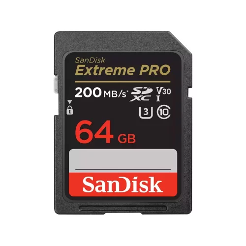Карта памяти SanDisk Extreme PRO 64GB SDXC Memory Card 200MB/ s (SDSDXXU-064G-GN4IN)