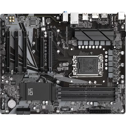 GIGABYTE B660 DS3H DDR4, LGA1700, B660, 4*DDR4, DP+ HDMI, 4 SATA 6 Гб/с+ RAID,M2, Audio, Gb LAN, Type-C, USB 3.2, USB 2.0, COM*1 header, ATX