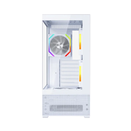корпус 1STPLAYER CV7 ARGB White / ATX / 3x120mm ARGB & 2x120mm fans / CV7-WH-2FAR-W-2FH7R-W-1FH7-W