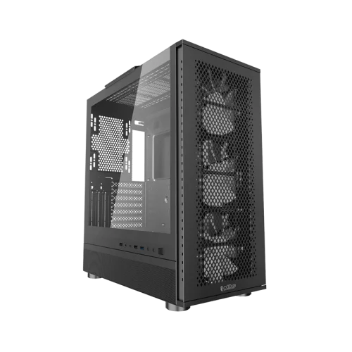 Корпус без блока питания/ Case PCCooler ME200 MESH BK, Midi-Tower, TG, Mesh, 3x120mm ARGB, 1xUSB-A 3.0 + 2xUSB-A 2.0, E-ATX, ATX, mATX, mITX Black