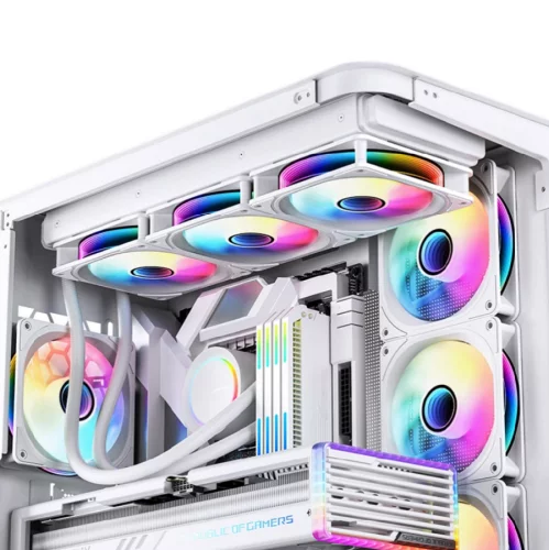 Кулер для корпуса/ Case Cooler JONSBO FR-606WR Reverse (120x120x25mm, 4-pin PWM, ARGB, 35.99CFM, 26.5dBA, 1500RPM, White) фото 5