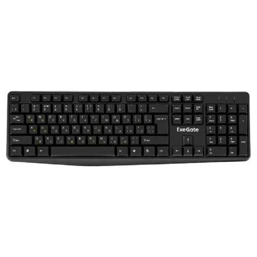 Exegate EX298364RUS Клавиатура ExeGate Smart K120 (USB, полноразмерная, влагозащищенная, 104кл., Enter большой, длина кабеля 1,6м, черная, RTL) фото 2