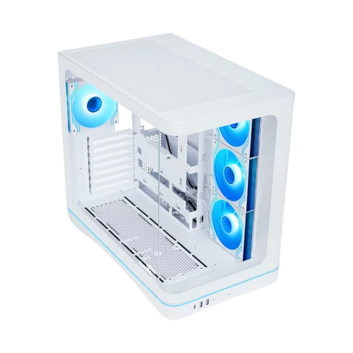 Корпус Компьютер без блока питания/ Case SAMA V62S White, Midi-Tower, TG, 4x120mm ARGB, 2xUSB 3.0 + 1xUSB 3.2 Type-C, ATX, mATX, mITX White (V62S-WHADA4X1-GL)