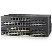 Коммутатор/ Hybrid Smart L2+ Switch Zyxel NebulaFlex XMG1930-30HP, rack 19", 24xRJ-45: 1/2.5G PoE+ (4 of them PoE++), 4xRJ-45: 1/2.5/5/10G PoE++, 2xSFP+, 700W PoE budget, offline/cloud management (XMG1930-30HP-ZZ0101F)