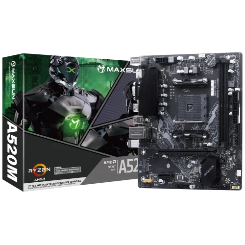 Материнская плата Maxsun MS-Challenger A520M A520, AM4, 2xDDR4, 1*PCIEx16, 1*PCIEx1, 1*M.2, 4*USB3.2Gen1, 6*USB2.0, 3*SATA3.0, 1G, VGA, HDMI, M-ATX, RTL (6940709669778)