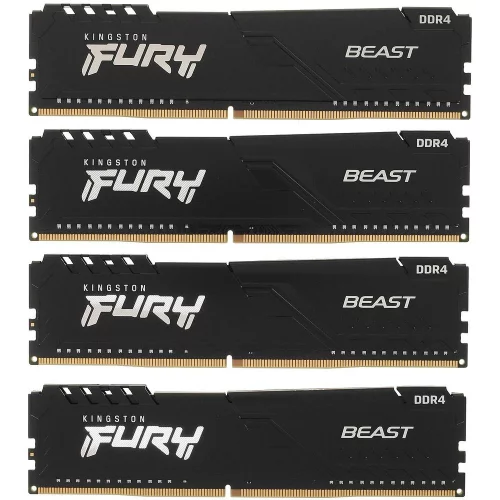 Модуль памяти Kingston OEM 16GB Kingston DDR4 2666 DIMM FURY Beast Black Gaming Memory KF426C16BBK4/ 16 Non-ECC, CL16, 1.2V, 512x8 Кит 4х4 , RTL oem (KF426C16BBK4/16||OEM)