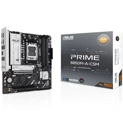 Материнская плата ASUS PRIME B850M-A-CSM AM5 mATX 4xDDR5 2xPCIEx16 3xM.2 2xDP HDMI 2.5GLAN (90MB1LQ0-M0EAYC)
