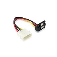 Кабель SATA питания 0.15 m GCR GC- ST202, MOLEX 4pin / SATA 15pin (угловой) железный зажим, медь, пакет (GC-ST202)