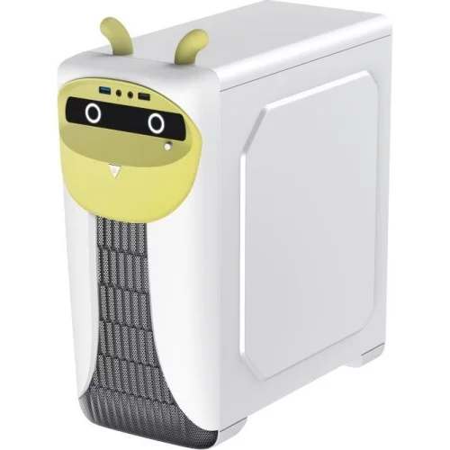 GameMax Корпус Cute OWL W-Y без БП (Midi Tower, ATX, Бело-желтый, 1*USB3.0 + 2*USB2.0, 2*120мм) (CUTE OWL WHITE YELLOW) фото 3