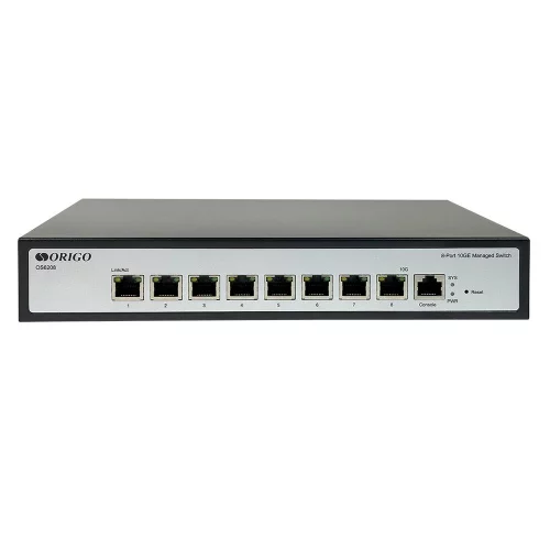 Коммутатор/ Управляемый L2 коммутатор, 8x10GBase-T, консольный порт RJ-45, комплект для установки в 19