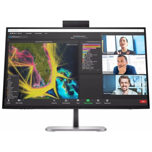 HP Series 5 Pro 27 inch QHD USB-C Conferencing Monitor - 527pm 27 Monitor 2560 x 1440 FHD, 16:9, IPS, 400 cd/ m2,5 ms, 178°/ 178°, HDMI, USB-A, USB-C, DP, 100 Hz, Webcam, Tilt, HAS, Swiwel, Vesa (9E0Y9UT)