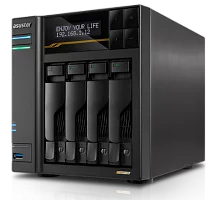 сетевое хранилище ASUSTOR AS6804T 4-Bay NAS/AMD Ryzen V3C14 2,3GHz/16GB DDR5, noHDD(HDD,SSD)/2x5,2х10,Gbe(LAN)/3xUSB3.2,Type-C; 90IX01T4-BW3S00