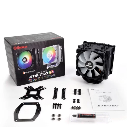 Вентилятор Enermax ETS-T50A-BK-ARGB Universal, TDP 230W, 500;1600 RPM, 23.81;71.32CFM, 14;24dB(A), BLACK, ARGB, RTL {8} (724199) фото 6