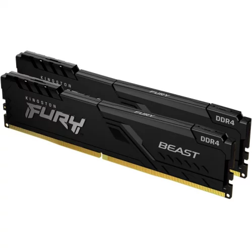 Память оперативная/ Kingston 32GB 3200MT/s DDR4 CL16 DIMM (Kit of 2) 1Gx8 FURY Beast Black (KF432C16BB1K2/32)