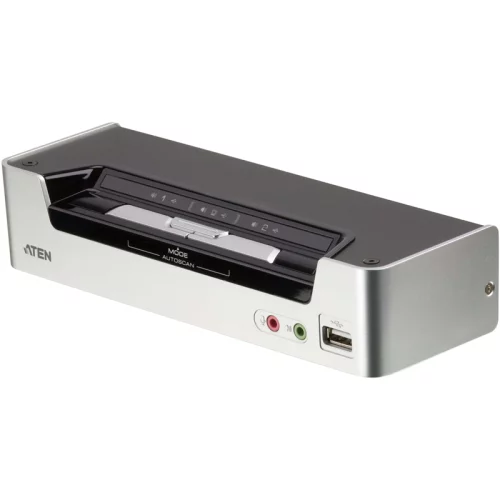 Переключатель, электрон., KVM+Audio+USB 2.0, 1 user USB+HDMI => 2 cpu USB+HDMI, соШнур. USB 2х1.8м., настол., исп.стандарт, без OSD, некаскад../ CUBIQ 2 PORT HDMI KVMP SWITCH W/1.8M (CS1792)