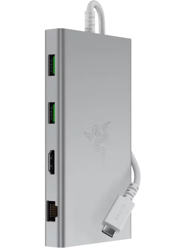 Док-станция Razer USB-C Dock - Mercury White/ Razer USB-C Dock - Mercury White (RC21-02250200-R3M1)