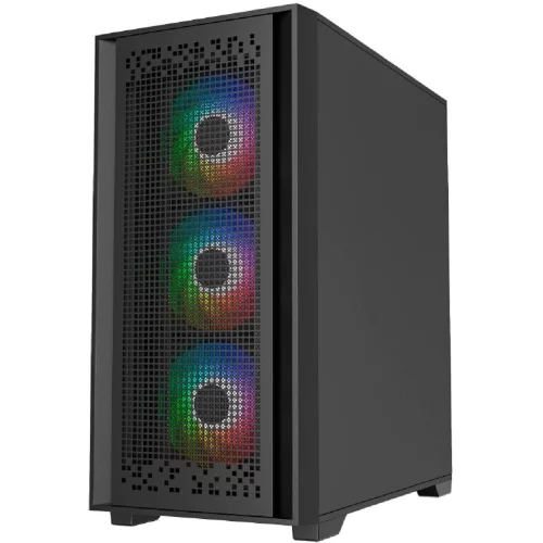 Powercase ByteFlow Black, Tempered Glass, 4x 120mm ARGB fans, ARGB HUB, чёрный, ATX (CBFB-A4) фото 2