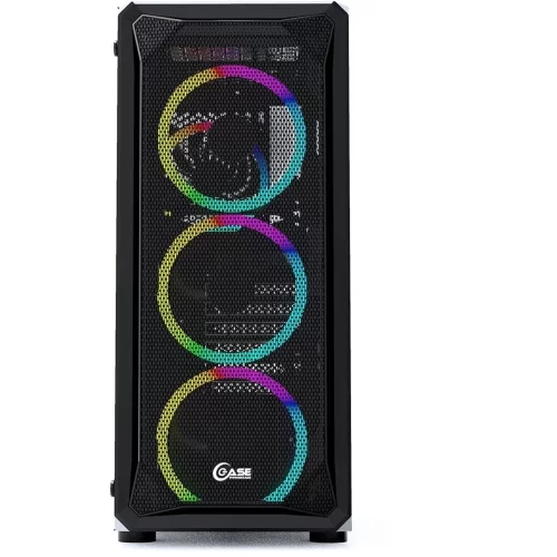 Powercase CMIZB-L4 Корпус Mistral Z4 Mesh LED, Tempered Glass, 4x 120mm 5-color fan, чёрный, ATX (CMIZB-L4) фото 2
