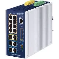 коммутатор/ PLANET IP30 DIN-rail Industrial L3 8-Port 10/ 100/ 1000T 802.3bt PoE + 2-port 1G/ 2.5G SFP + 4-Port 10G SFP+ Full Managed Switch (-40 to 75 C, 8-port 95W PoE++, 802.3bt/ PoH/ Force modes, DIDO, (IGS-6329-8UP2S4X)