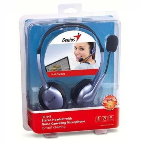 Гарнитура Genius HS-04S, Wired, Stereo, 1x mini jack 3.5mm, 2 m (31710156101) фото 2