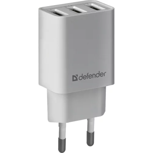 Defender Сетевой адаптер UPA-31 белый, 3xUSB, 5V/ 3.1А (83587)
