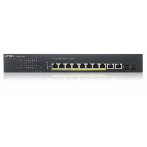 Коммутатор/ ZYXEL Hybrid Smart PoE ++ ZYXEL NebulaFlex XS1930-12HP switch, 19 