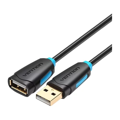 Кабель-удлинитель Vention USB 2.0 AM/AF - 1м Чёрный (CBCBF)