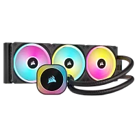 Система жидкостного охлаждения/ Water Cooling System Corsair iCUE LINK H150i RGB (360mm, Black, RGB/ Fans: 3x120mm, 63.1CFM, 37dBA, 2400RPM/ Rad thickness 27mm/ S: 1851, 1700, 1200, 115X, AM5, AM4) (CW-9061003-WW)
