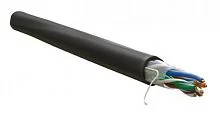 Кабель информационный WRline WR-UTP-4P-C5E-PE-BK кат.5E U/ UTP 4X2X24AWG PE внешний 305м черный