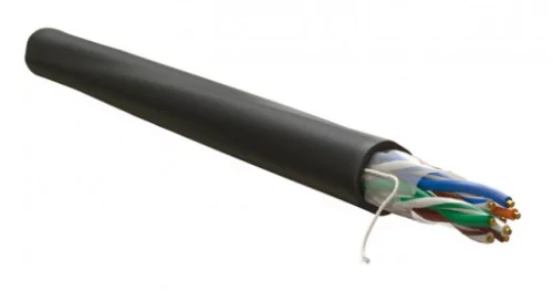 Кабель информационный WRline WR-UTP-4P-C5E-PE-BK кат.5E U/ UTP 4X2X24AWG PE внешний 305м черный