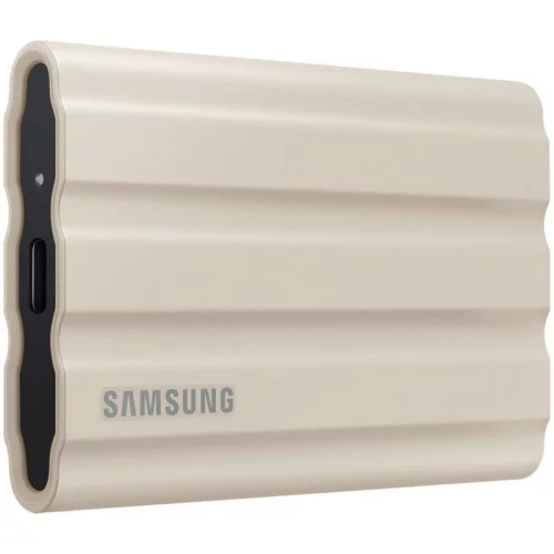 Внешние HDD и SSD/ Samsung External SSD T7 Shield, 1TB, Type C-to-C/ A, USB 3.2 Gen2, R/ W 1050/ 1000MB/ s, IP65, 88x59x13mm, 98g, Beige (12 мес.) (MU-PE1T0K/EU)