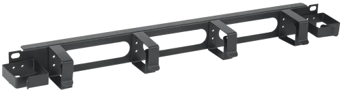 ITK Кабельный органайзер 1U 2 боковых горизонт. и 4 вертик. кольца, черный (CO05-1M6R)