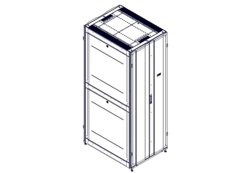 Шкаф Systeme Electric, серия Uniprom, 48U-800/ 1070, боковые панели 4шт, черный (UR3187)