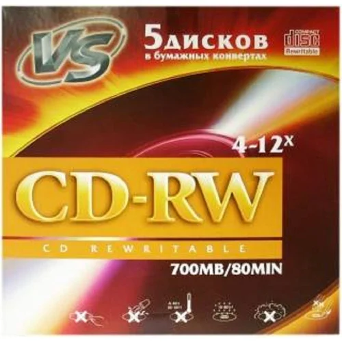 VS CD-RW 80 4-12x конверт/ 5 (VSCDRWK501)