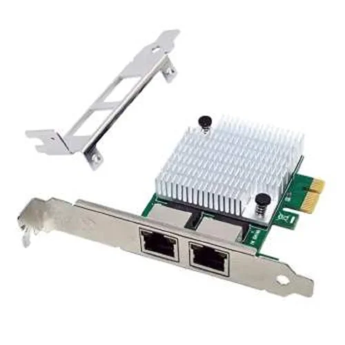 ORIENT XWT-R81L2PE, Сетевая карта PCI-Ex1 v1.1 2xRJ45 1GbE NIC, RTL8111F+ASM1182 chipset, 1 Гбит/с, 2 планки крепления (31231)