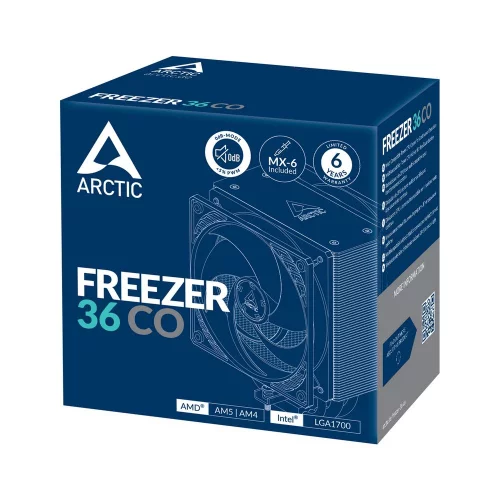 Вентилятор для процессора Arctic Cooling Вентилятор для процессора Arctic Freezer 36 CO - Retail (Intel: LGA 1851, LGA 1700 AMD: AM5, AM4) (ACFRE00122A) фото 6