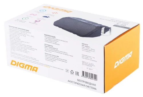 Колонка порт. Digma S-40 черный 10W 1.0 BT 2000mAh (SP4010B) фото 7