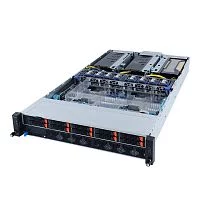 Серверная платформа/ Gigabyte R292-4S0, 2U, 4 x LGA4189 Socket P5 3rd Intel, 10 x 2.5" NVMe/ SAS/ SATA hs HDD/SSD bays (SAS card is req), 48 R/LRDIMM, AST2500, 2 x 10Gb/s BASE-T LAN (X710-AT2) NCSI supp + 1 x 10/1 (6NR2924S0MR-00-103)