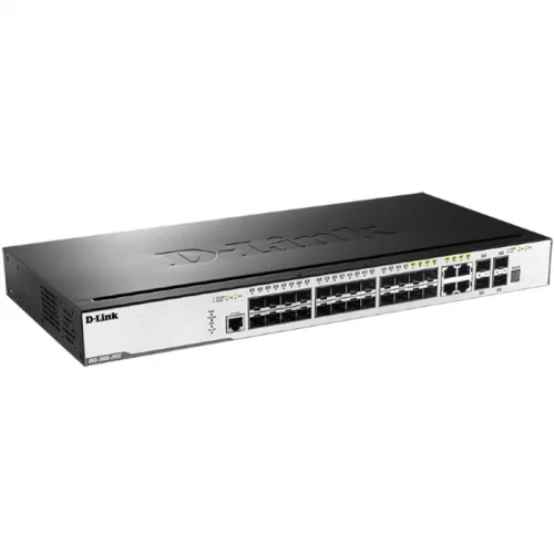 Сетевой коммутатор/ 20-Port 100/1000 SFP ports + 4 Combo 10/100/1000BASE-T/SFP ports + 4-Port 10G SFP+, L2 Management Switch (DGS-3000-28SC/A1A)