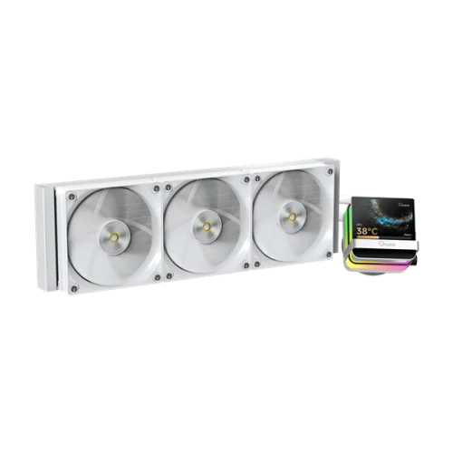 Система водяного охлаждения Ocypus Sigma L36 PRO WH, 360mm, LCD Pump, 3x120mm FDB fans, LGA115X/1200/1700/18XX, AM4/AM5