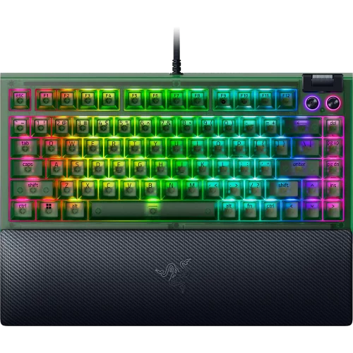 Игровая клавиатура Razer BlackWidow V4 75% - Phantom Green Ed. - US Layout/ Razer BlackWidow V4 75% - Phantom Green Ed. Gaming keyboard- US Layout (RZ03-05003300-R3M1)