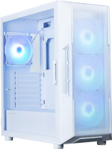 корпус ZALMAN I3 NEO ARGB V2 WHITE, ATX, WHITE, FRONT MESH, WINDOW, 2x3.5, 3x2.5, 1xUSB2.0, 2xUSB3.0, 1xUSB Type-C, FRONT 3x120mm ARGB, REAR 1x120mm ARGB