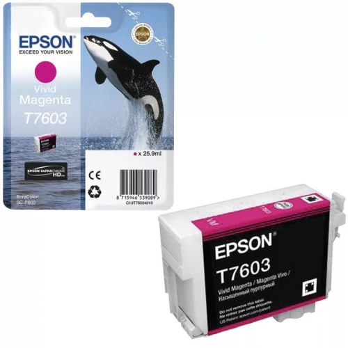 Картридж струйный EPSON T7603 (C13T76034010) (C13T76034010) Картридж/ Epson SureColor SC-P600 Magenta (C13T76034010)